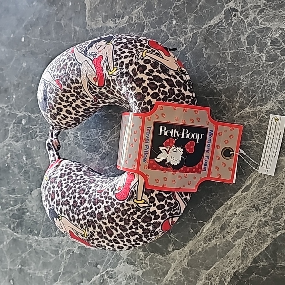 Betty Boop Travel Neck Pillow is a 13-inch U-shaped pillow